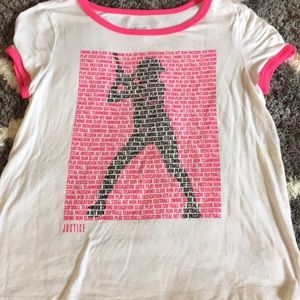 Justice softball short sleeve shirt